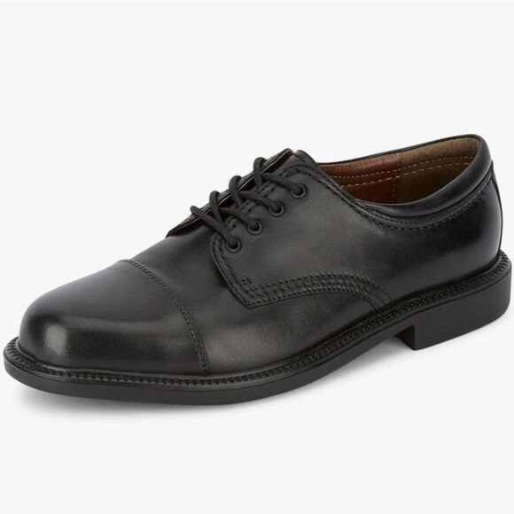 🩵NIB Dockers Black Leather Gordon Dressy Oxford Shoes Men's 11 Wide - Picture 1 of 13